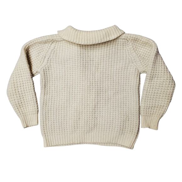 Vintage Wool Fisherman Sweater Gaeltarra Irish Handloomed Cottagecore - Medium - Picture 3 of 8